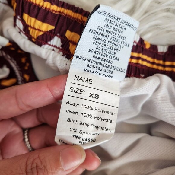 Varsity Athletic Running Shorts Womens XS Chevron Polka Dot Vented Lined - Picture 4 of 8